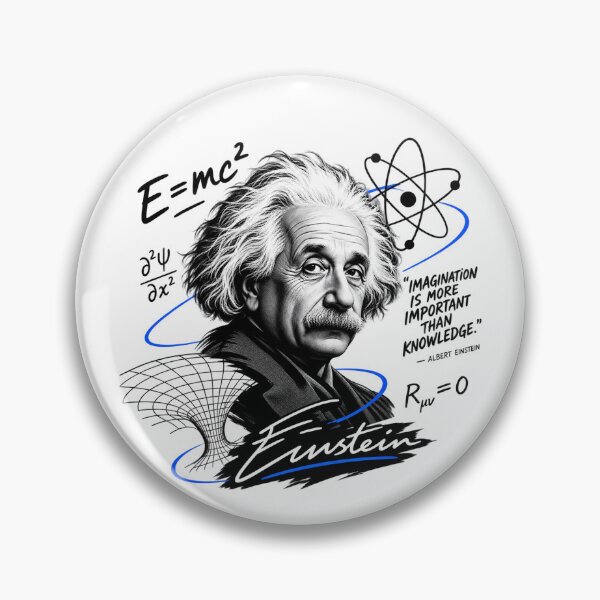 Artikelvorschau, Porträt von Albert Einstein mit blauen Wirbeln entworfen und verkauft von Owcomm.