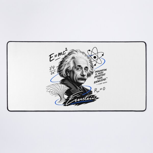 Item preview, Albert Einstein Portrait With Blue Swirls designed and sold by Owcomm.