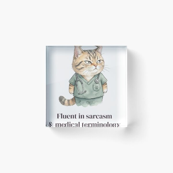 Item preview, Fluent in Sarcasm and Medical Terminology Nurse designed and sold by alvixVerse Merch.