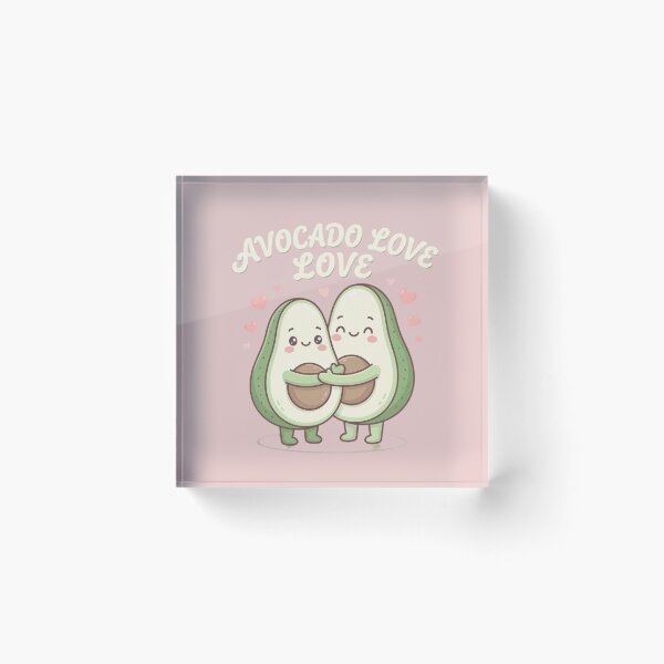 Item preview, Avocado Love Cute Couple Romantic Fruit Characters designed and sold by LenNo9881.