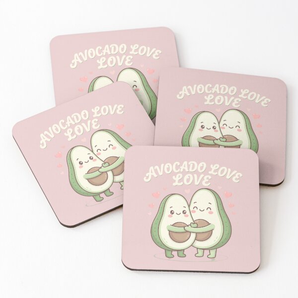 Item preview, Avocado Love Cute Couple Romantic Fruit Characters designed and sold by LenNo9881.