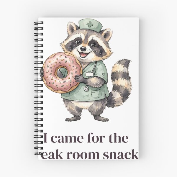 Item preview, I Came for the Break Room Snacks Raccoon Nurse designed and sold by alvixVerse Merch.