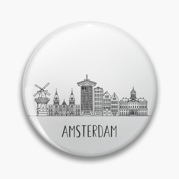 Item preview, Amsterdam Skyline Minimalist Line Art designed and sold by MinimalLine.