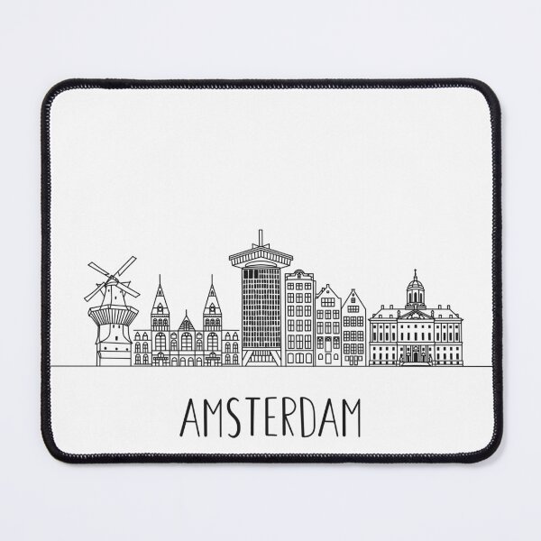 Item preview, Amsterdam Skyline Minimalist Line Art designed and sold by MinimalLine.