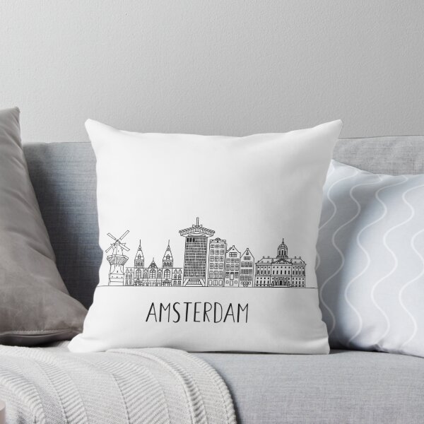 Item preview, Amsterdam Skyline Minimalist Line Art designed and sold by MinimalLine.