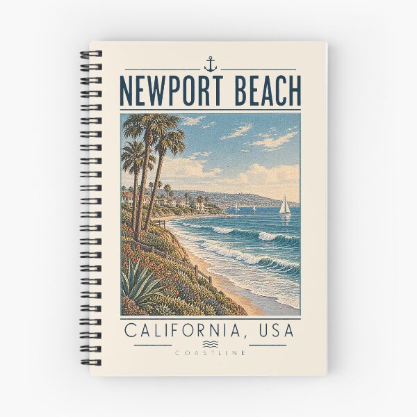 Item preview, Newport Beach, California, USA [Vintage Illustration] designed and sold by elektronen.