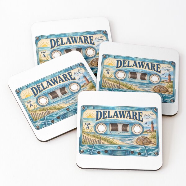 Item preview, Delaware Retro Cassette Tape designed and sold by Whimspired By Paxx.
