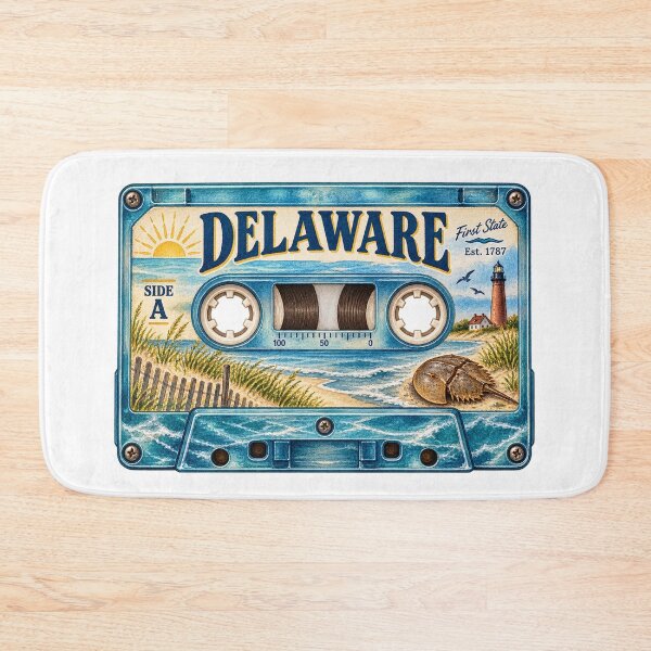Item preview, Delaware Retro Cassette Tape designed and sold by Whimspired By Paxx.