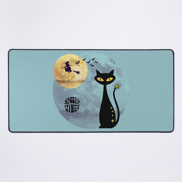 Item preview, Halloween spooky cat vibes - blue fog designed and sold by 247DesignStudio.