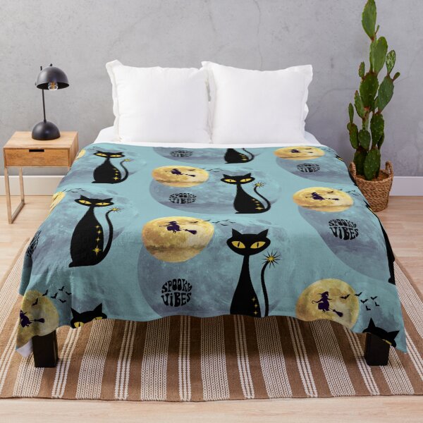 Item preview, Halloween spooky cat vibes - blue fog designed and sold by 247DesignStudio.