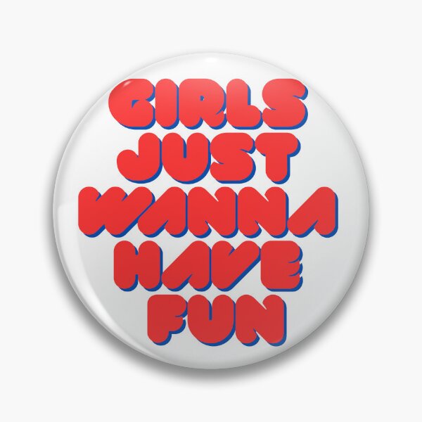 Item preview, Girls Just Wanna Have Fun Retro Bubble Letters designed and sold by Fani*.