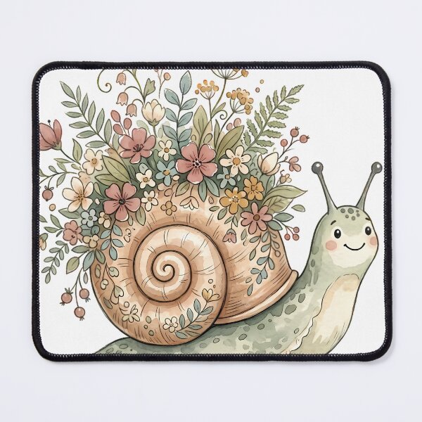 Item preview, Snail with a Shell Full of Wildflowers designed and sold by alvixVerse Merch.