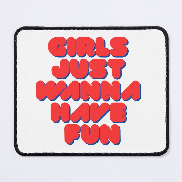Item preview, Girls Just Wanna Have Fun Retro Bubble Letters designed and sold by Fani*.