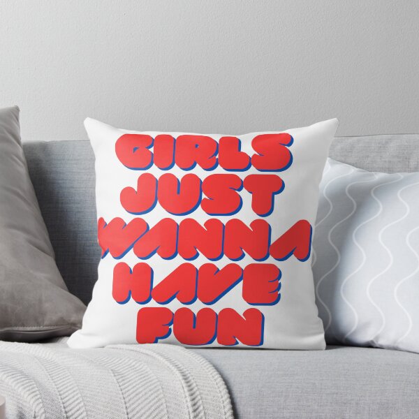 Item preview, Girls Just Wanna Have Fun Retro Bubble Letters designed and sold by Fani*.