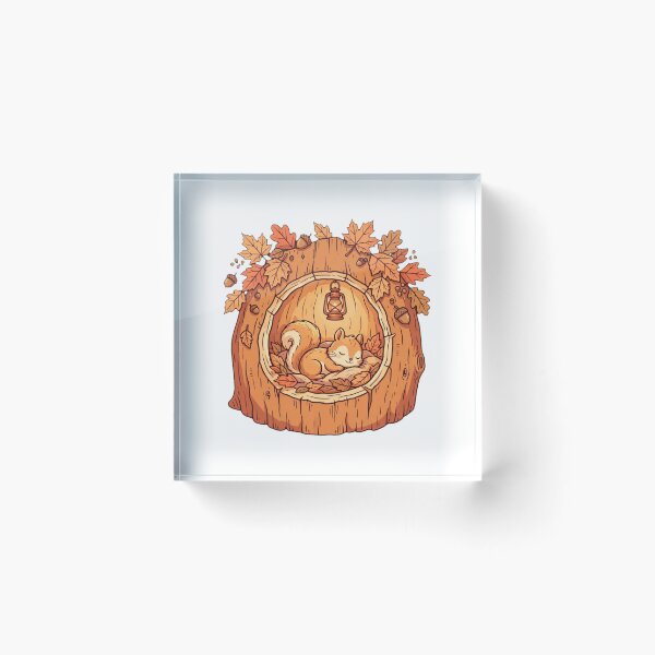 Item preview, Tiny Treehouse Nap in the Autumn Woods designed and sold by Sweet Blob Co.