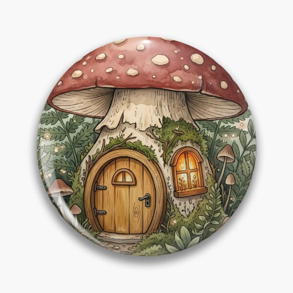 Item preview, Mushroom Fairy House Cottagecore Forest designed and sold by alvixVerse Merch.