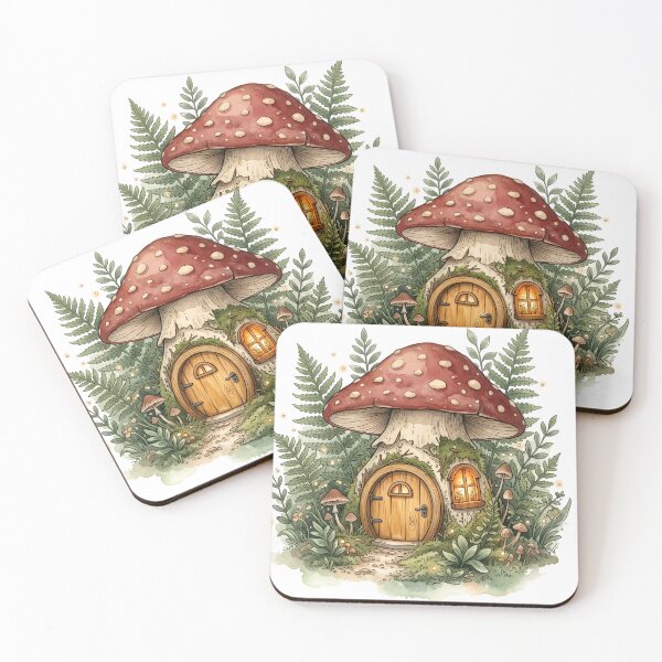 Item preview, Mushroom Fairy House Cottagecore Forest designed and sold by alvixVerse Merch.
