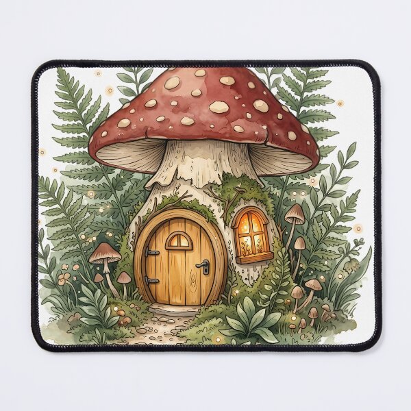 Item preview, Mushroom Fairy House Cottagecore Forest designed and sold by alvixVerse Merch.