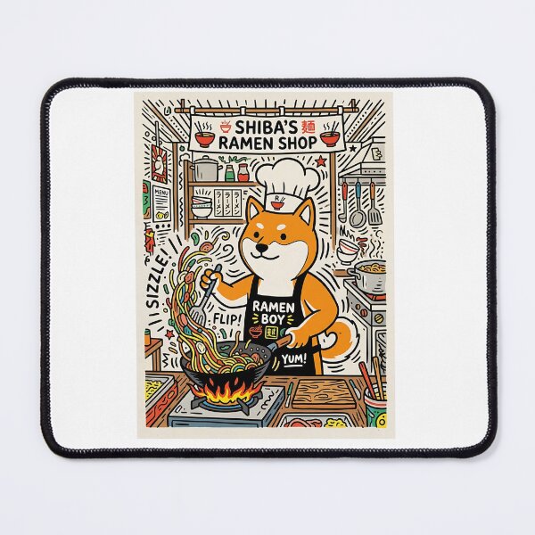 Item preview, Shiba Inu Ramen Chef designed and sold by PictoVibe.