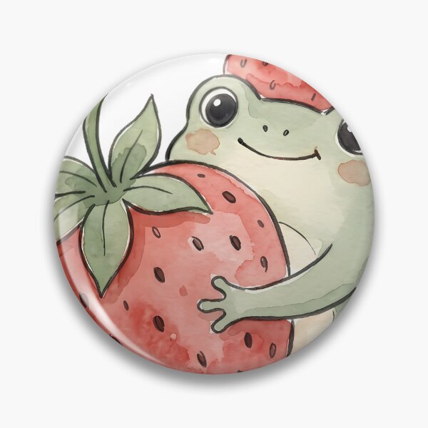 Item preview, Strawberry Frog Cute Cottagecore designed and sold by alvixVerse Merch.