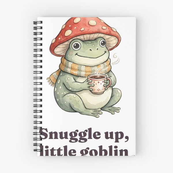 Item preview, Snuggle Up Little Goblin Mushroom Hat Frog designed and sold by alvixVerse Merch.