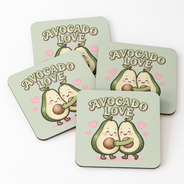 Item preview, Avocado Love Romantic Kawaii Couple Illustration designed and sold by LenNo9881.