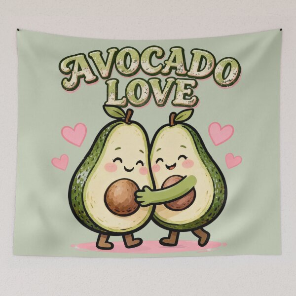 Item preview, Avocado Love Romantic Kawaii Couple Illustration designed and sold by LenNo9881.