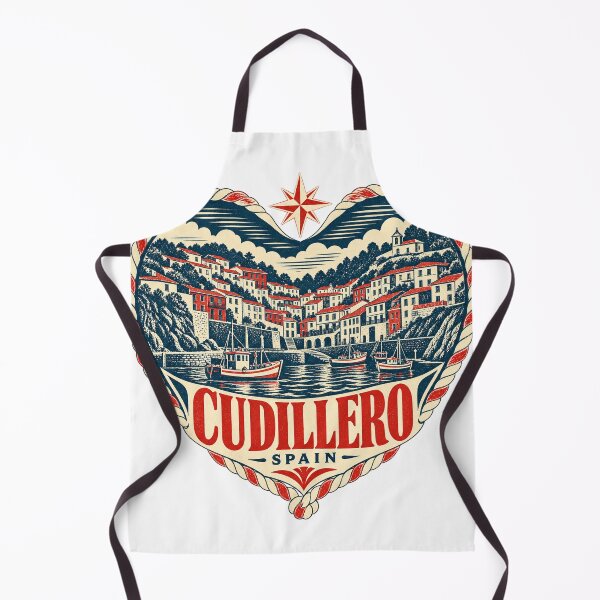 Item preview, Cudillero Spain Travel Souvenir Nautical Woodcut Heart designed and sold by VisualArtsOasis.