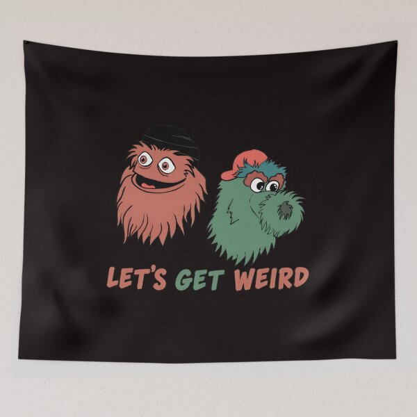 Item preview, Let's Get Weird Monster Duo Funny Quote designed and sold by mac-lux.