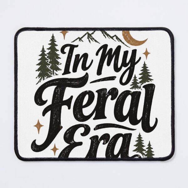 Item preview, In My Feral Era — Woodland Moon Lettering designed and sold by FitEnvy.