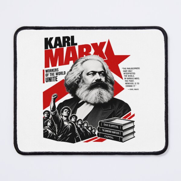 Item preview, Karl Marx Communist Manifesto Historical Quote Portrait designed and sold by Owcomm.