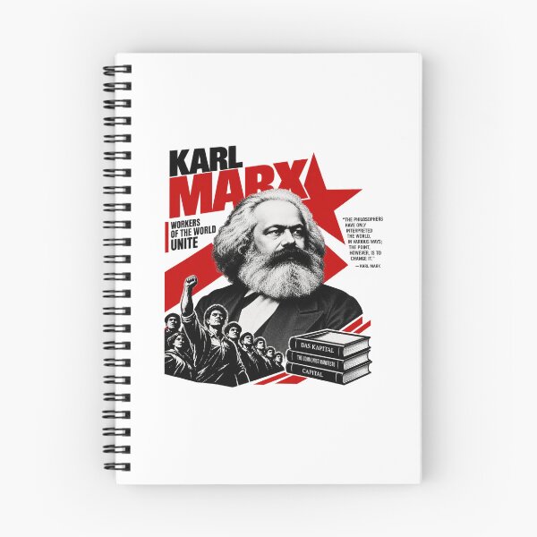 Item preview, Karl Marx Communist Manifesto Historical Quote Portrait designed and sold by Owcomm.