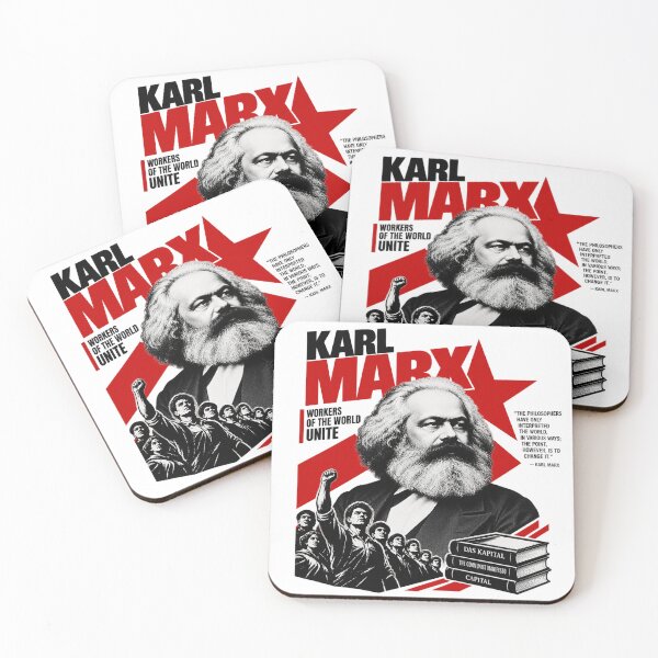 Item preview, Karl Marx Communist Manifesto Historical Quote Portrait designed and sold by Owcomm.