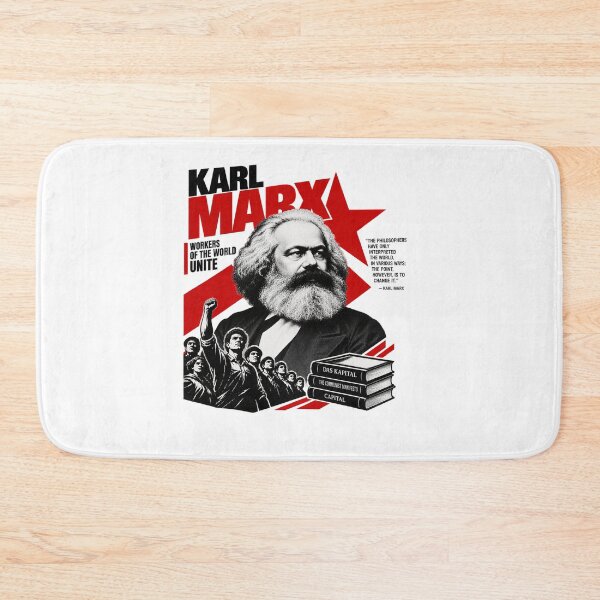 Item preview, Karl Marx Communist Manifesto Historical Quote Portrait designed and sold by Owcomm.