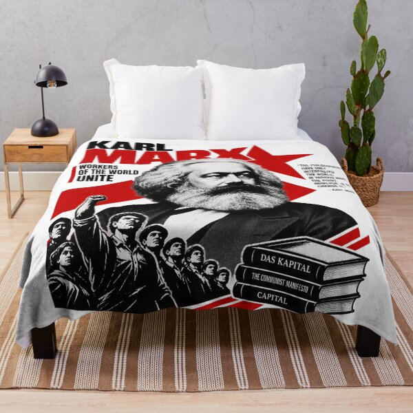 Item preview, Karl Marx Communist Manifesto Historical Quote Portrait designed and sold by Owcomm.
