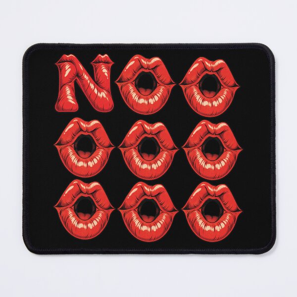 Item preview, NOOOO! Retro Red Lips Typography – 70s Pop Art designed and sold by Art-Zora.