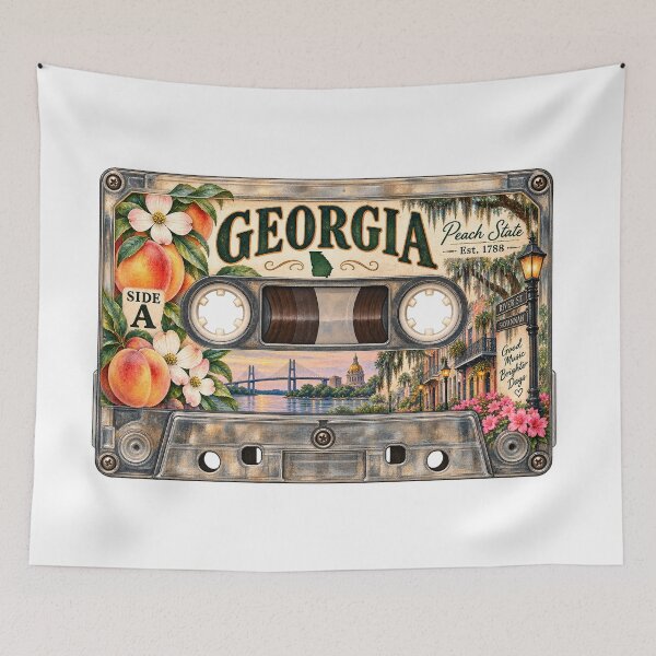 Item preview, Georgia Retro Cassette Tape designed and sold by Whimspired By Paxx.