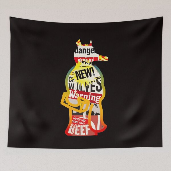 Item preview, Retro Collage Canine Silhouette Art designed and sold by mac-lux.