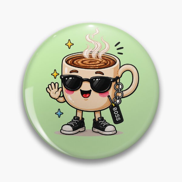 Item preview, Caffy the Boss – Adorable Coffee Lover Character by Classroom Crew Studio designed and sold by Classroom Crew Studio.
