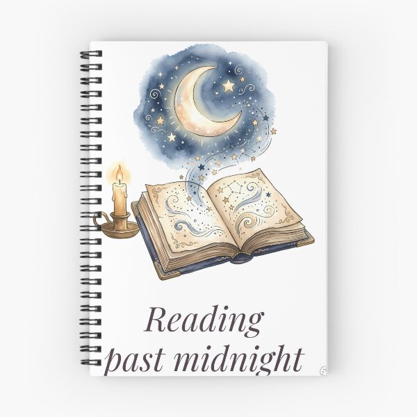 Item preview, Reading Past Midnight Bookish Moon designed and sold by alvixVerse Merch.