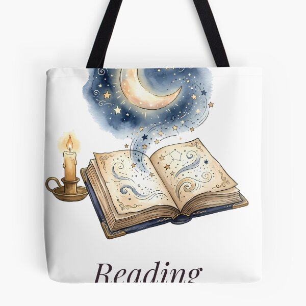 Item preview, Reading Past Midnight Bookish Moon designed and sold by alvixVerse Merch.