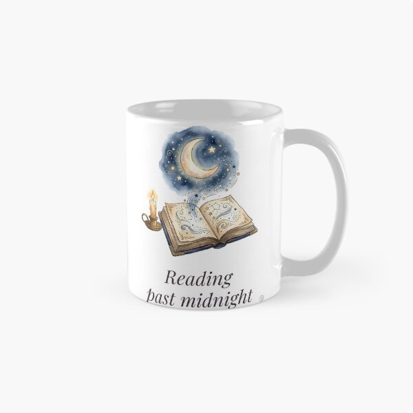 Item preview, Reading Past Midnight Bookish Moon designed and sold by alvixVerse Merch.