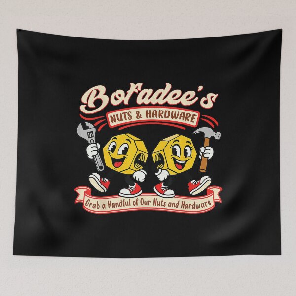 Item preview, Bofadee’s Nuts and Hardware Funny Retro Mascots designed and sold by VioletNance.