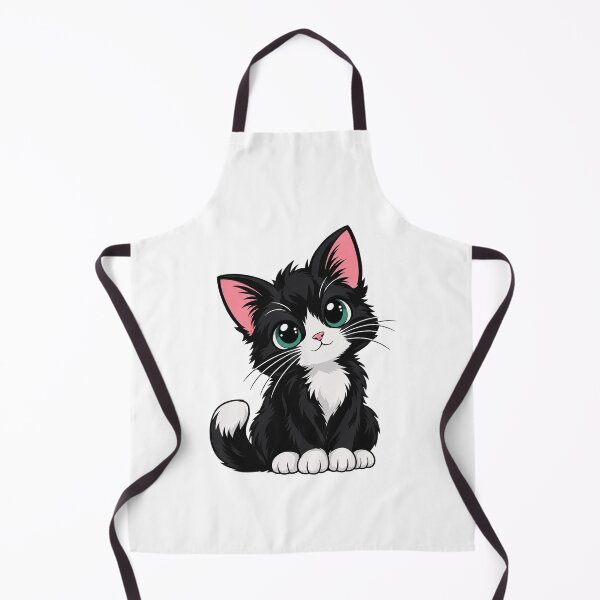 Item preview, Cute Black and White Kitten Illustration designed and sold by Owcomm.