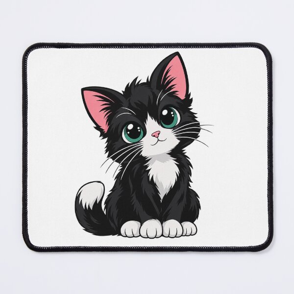 Item preview, Cute Black and White Kitten Illustration designed and sold by Owcomm.
