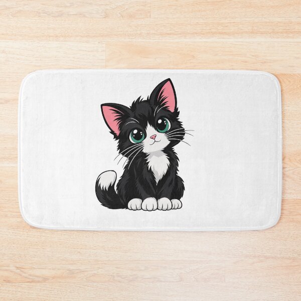Item preview, Cute Black and White Kitten Illustration designed and sold by Owcomm.