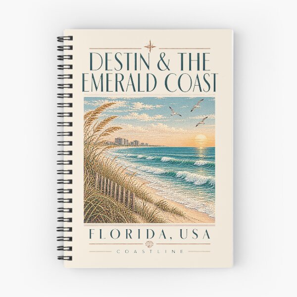 Item preview, Destin & The Emerald Coast, Florida, USA [Vintage Illustration] designed and sold by elektronen.