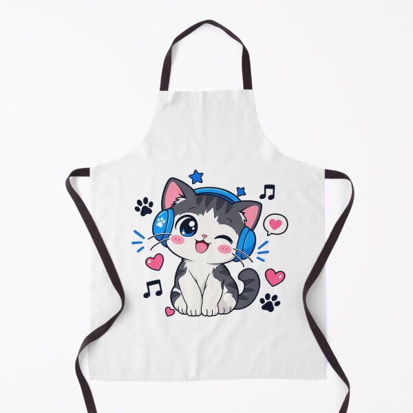 Item preview, Cute Cat Listening To Music With Headphones designed and sold by Owcomm.