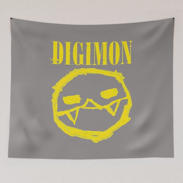 Item preview, Digimon Nirvana Grunge Smiley Mashup Tee-15 designed and sold by RehmObaidy.