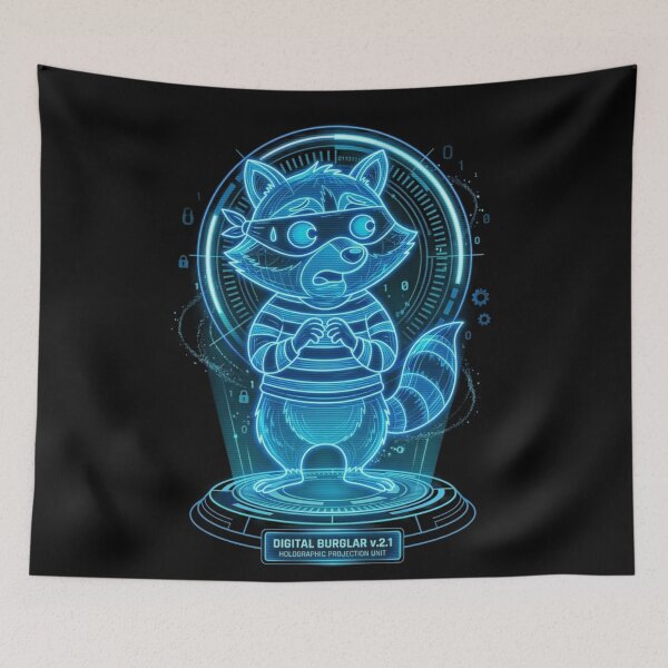 Item preview, Digital Burglar Holographic Raccoon designed and sold by InkShiftLabs.